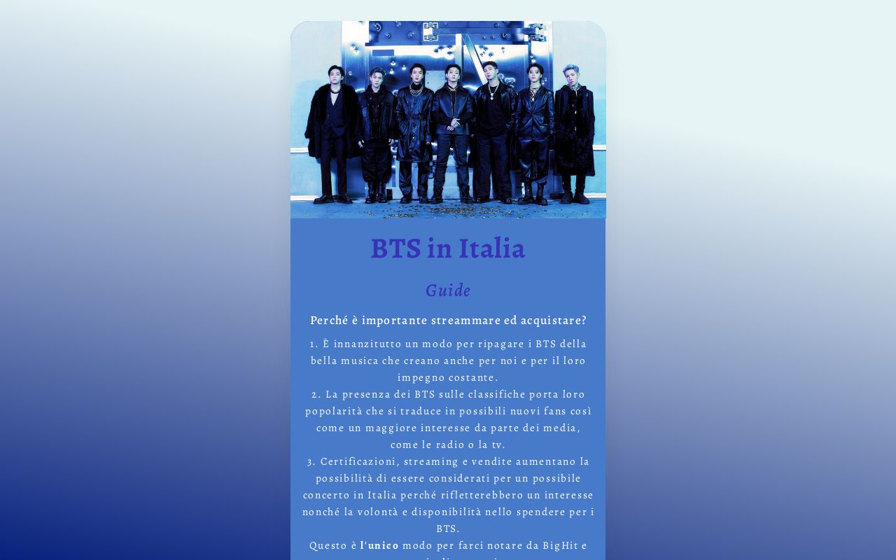 Perché I Bts Non Vengono In Italia